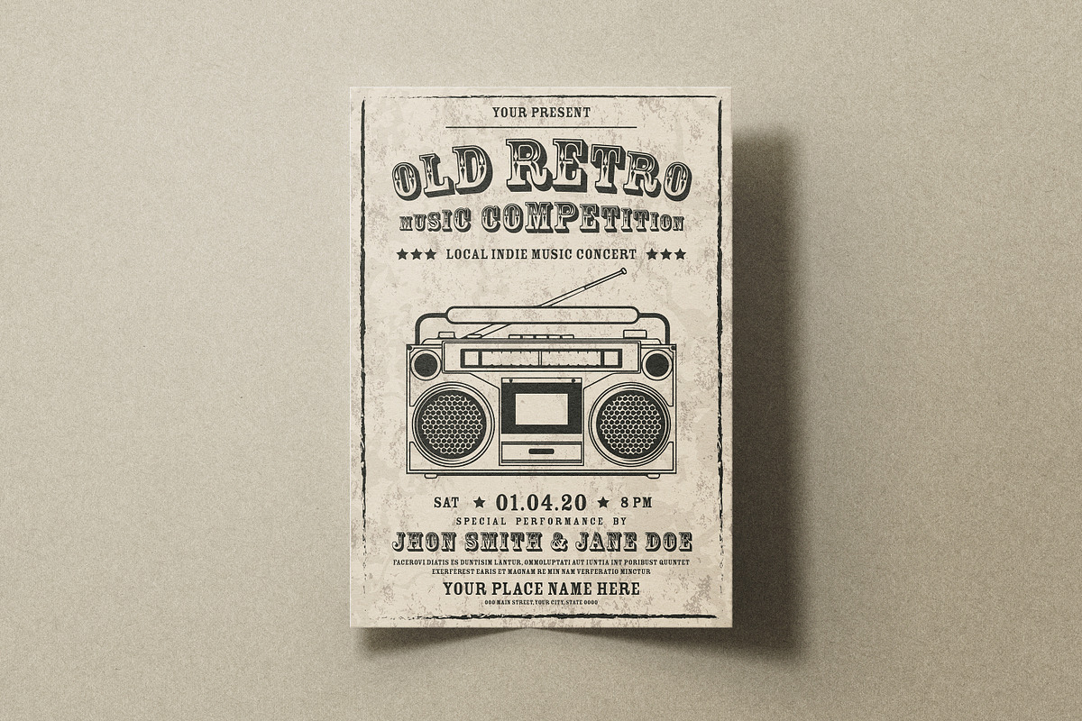 Old Retro Flyer Template preview 4