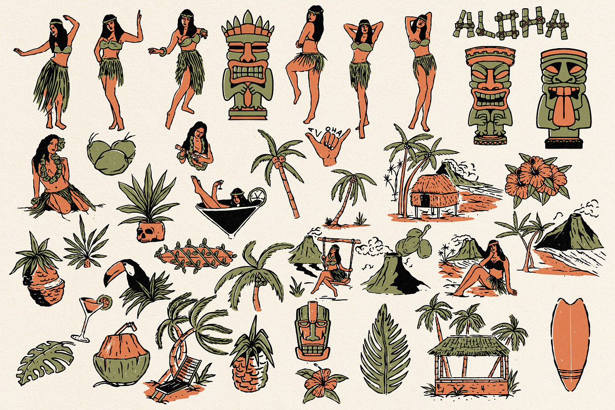 40 Tropical graphic assets, an Object Illustration by Southerntown (Photo 2 of 5)