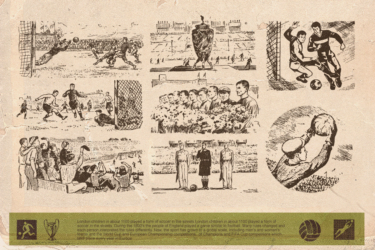 Retro football, an Illustration by Retro Machine (Photo 4 of 13)
