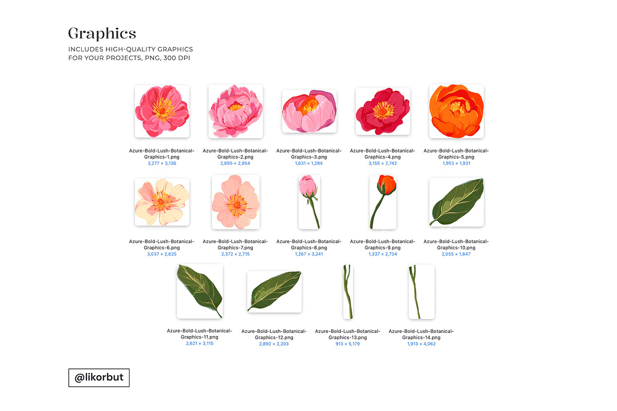 Lush Bold Botanical Floral Pattern, a Pattern Graphic by likorbut (Photo 6 of 13)