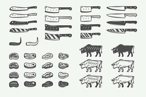 Vintage Butchery Emblems