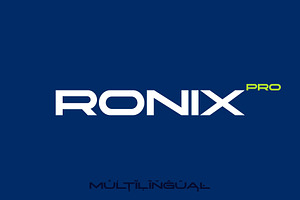 Ronix Pro, a Sans Serif Font by Sentavio