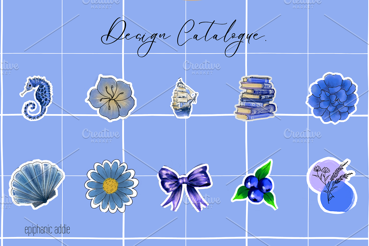 Blue Bliss - Back to school Stickers, an Education Illustration by Epiphanic Addie (Photo 3 of 4)