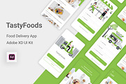 Food Delivery Adobe XD App, an UI Kit Template by themelove (Thumbnail 1 of 9)