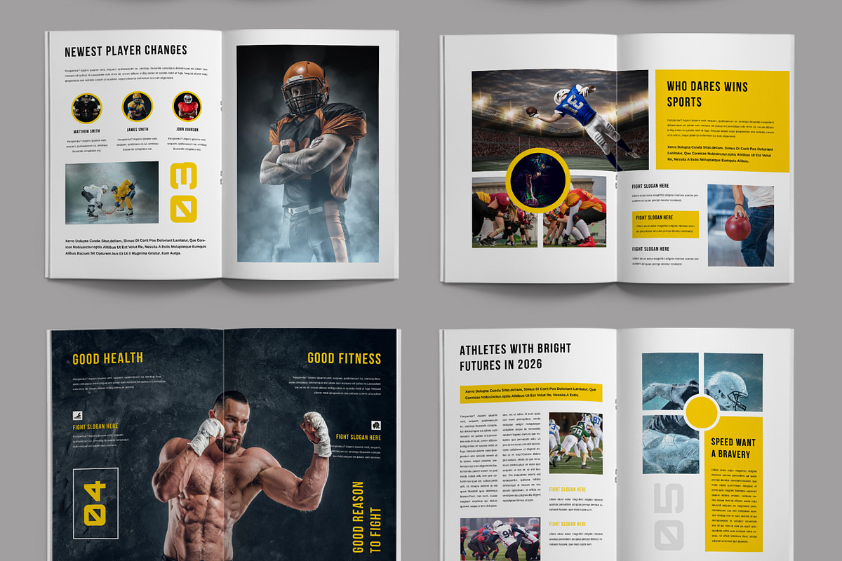 Sports Magazine Template Layout, a Magazine Template by ContestDesign (Photo 3 of 3)