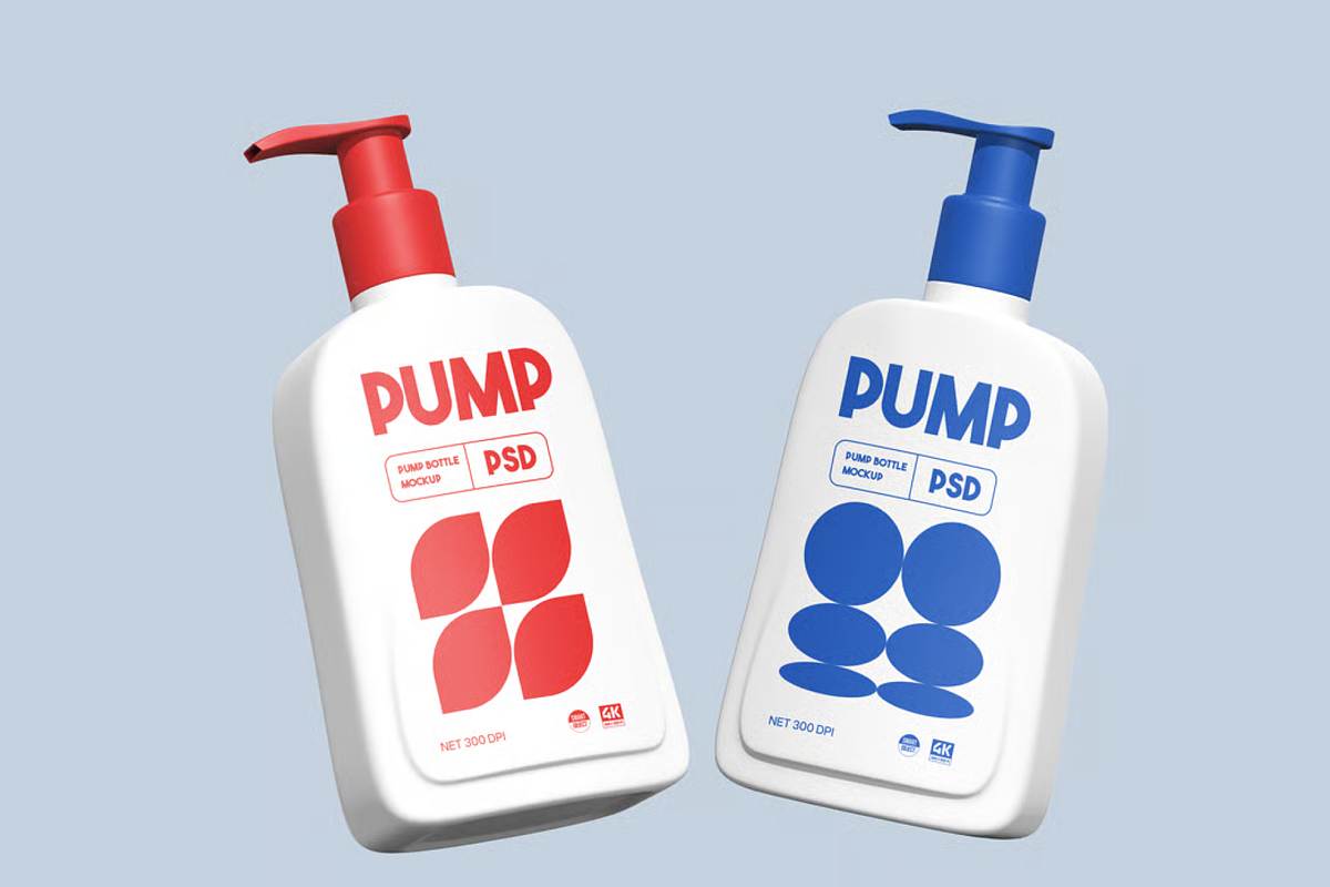 Pump Bottle Dispenser Mockup, a Household Mockup by graphicsauce (Photo 4 of 4)