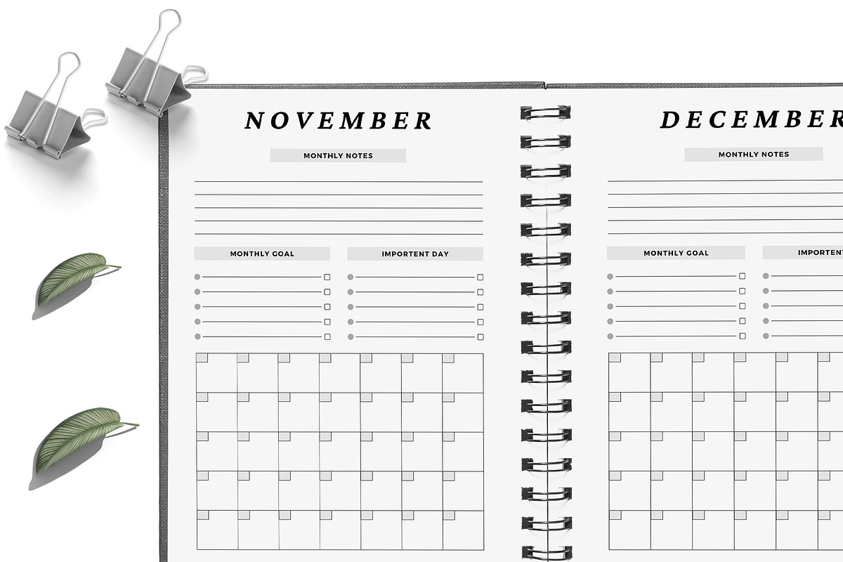 Ultimate Monthly Planner Pack vlo:06, a Stationery Template by DesignByStore (Photo 4 of 4)