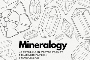 Mineralogy - 40 Vector Crystals