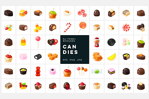 Candies Vector Set