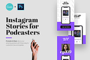 Podcast Stories for CANVA + PS, a Social Media Template by Roger Coles (Thumbnail 1 of 6)