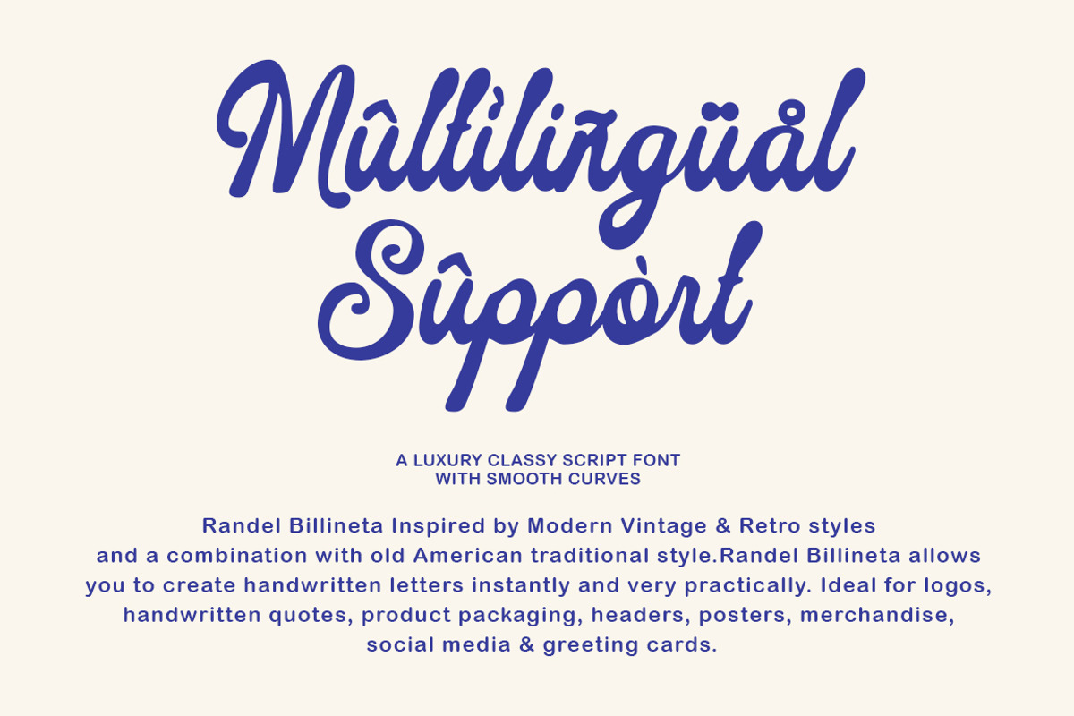 Randel Billineta Script, a Script Font by IM Studio (Photo 8 of 8)