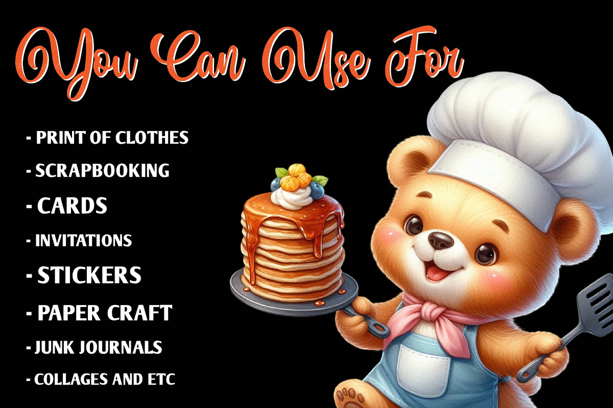 Cute little chef clipart Cooking, an Illustration by CreationArt (Photo 3 of 9)
