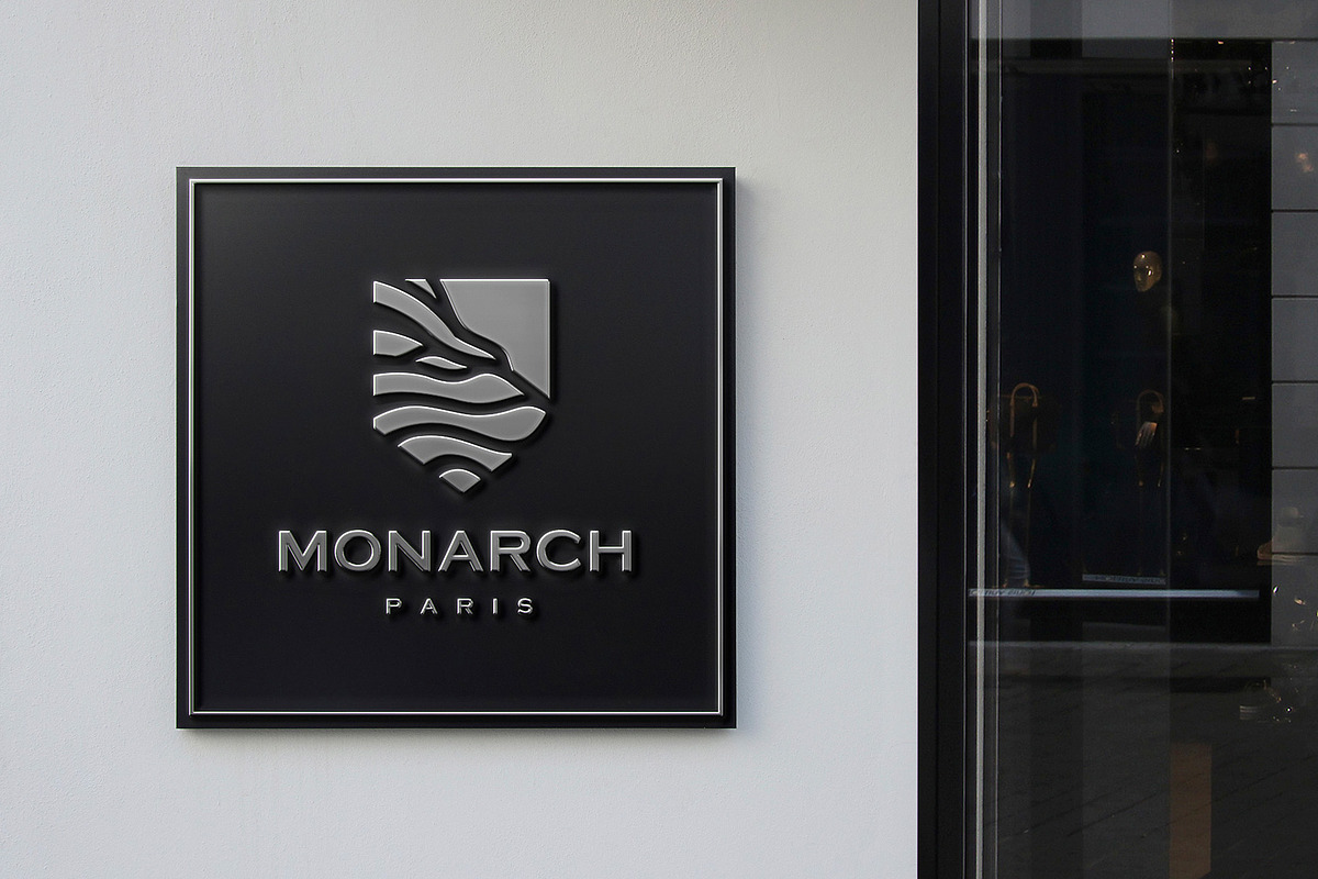 Logo Mockup Modern Front 3D Sign, an Advertising Mockup by Asylab (Photo 4 of 10)