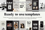 Monochrome Instagram Story Templates, a Social Media Template by Hell Yeah Designs (Thumbnail 4 of 10)