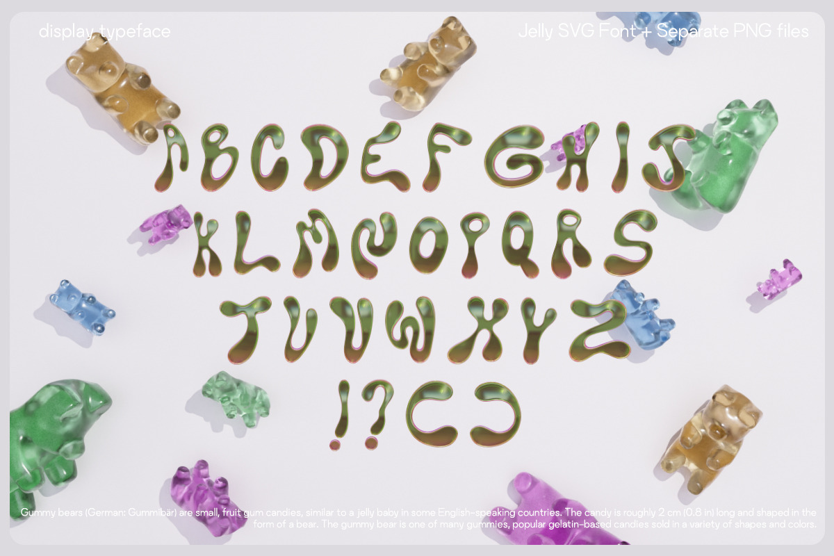 Gummy Bear - Font&SVG Typeface, a Font by saintricchi (Photo 6 of 8)
