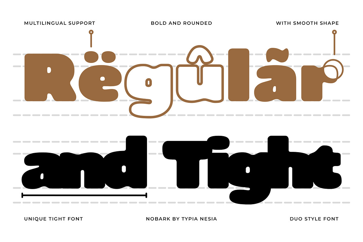 Nobark - Modern Rounded Bold Chunky, a Sans Serif Font by Typia Nesia (Photo 4 of 13)