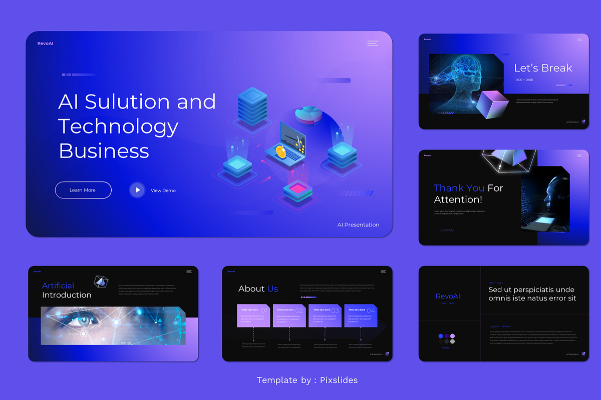 Ai Solution & Technology Powerpoint, a Presentation Template by Pixslides (Photo 6 of 7)