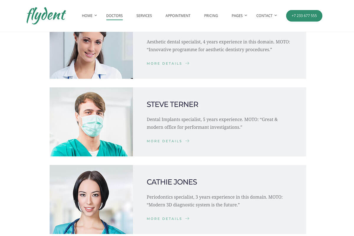 FlyDent-Doctor & Dentist WP Theme, a WordPress Template by FlyTemplates.com (Photo 2 of 6)