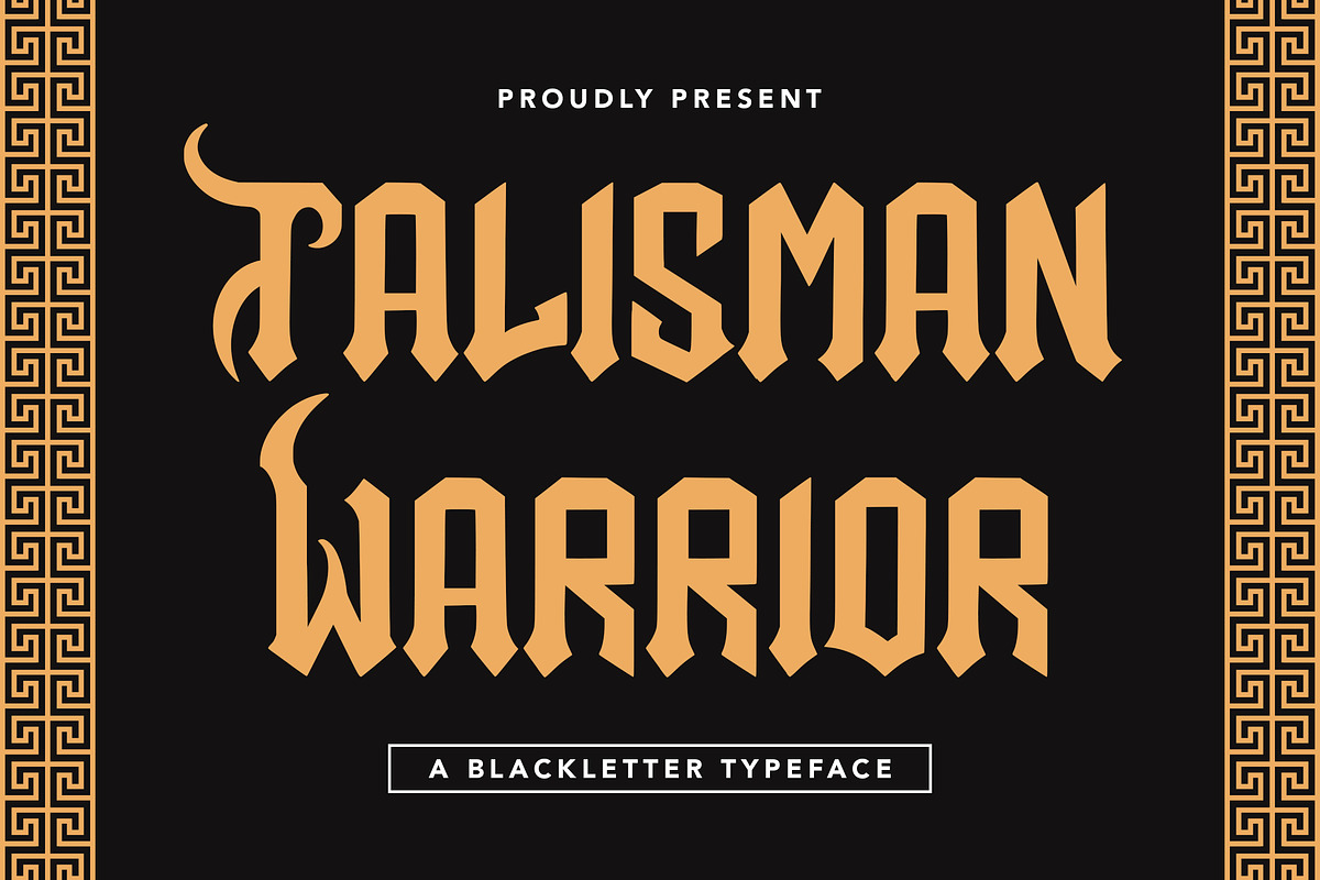Talisman Warrior, a Blackletter Font by HATFSTUDIO (Photo 1 of 8)
