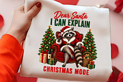 Dear Santa I Can Explain Raccoon PNG, a Seasonal Illustration by CrexoraLab (Thumbnail 2 of 4)