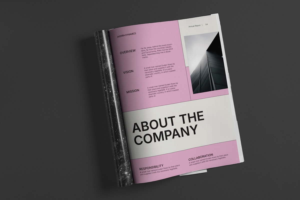 White Pink Annual Report, a Brochure Template by Neermana (Photo 2 of 10)