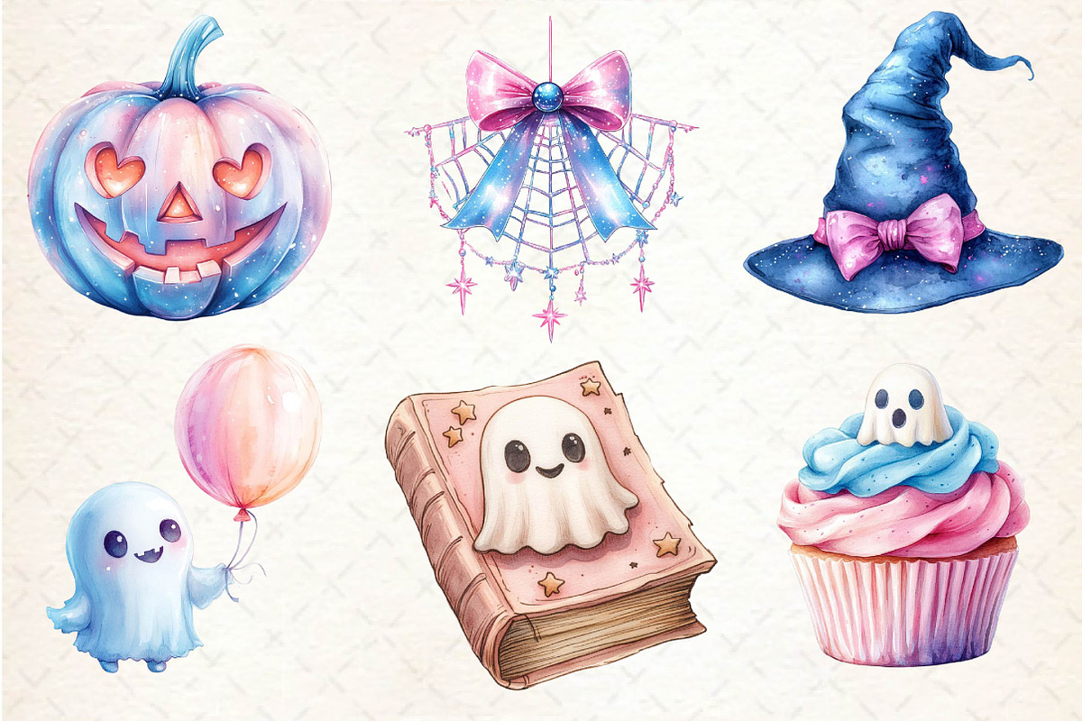 Pastel Halloween Clipart, an Illustration by Dream Creation (Photo 5 of 7)