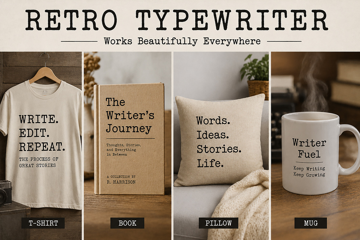 Retro Typewriter, a Handwritten Font by Wow Magic (Photo 5 of 5)