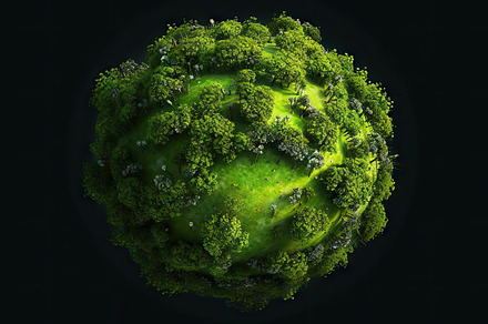 World map green planet world map trees background. Generative AI, a Background Photo by AS photostudio