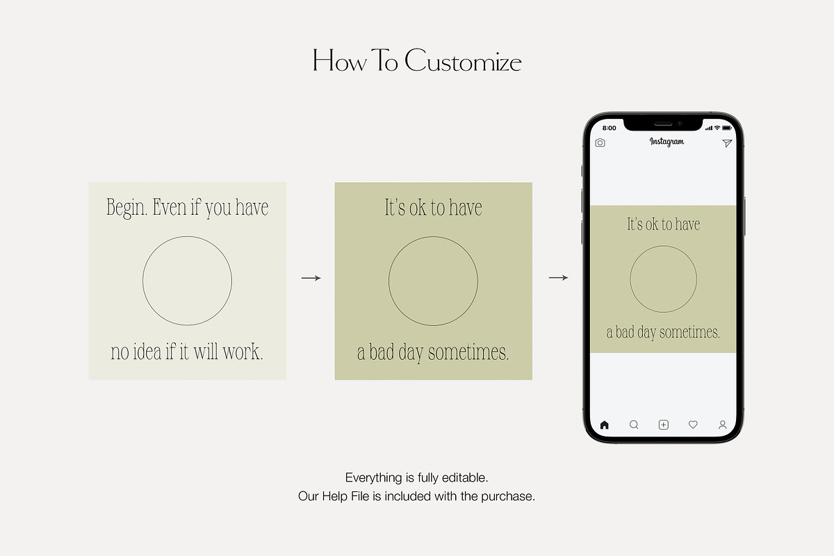 Instagram Quotes Posts Stories PS, a Social Media Template by Love Radiation Studio (Photo 12 of 18)