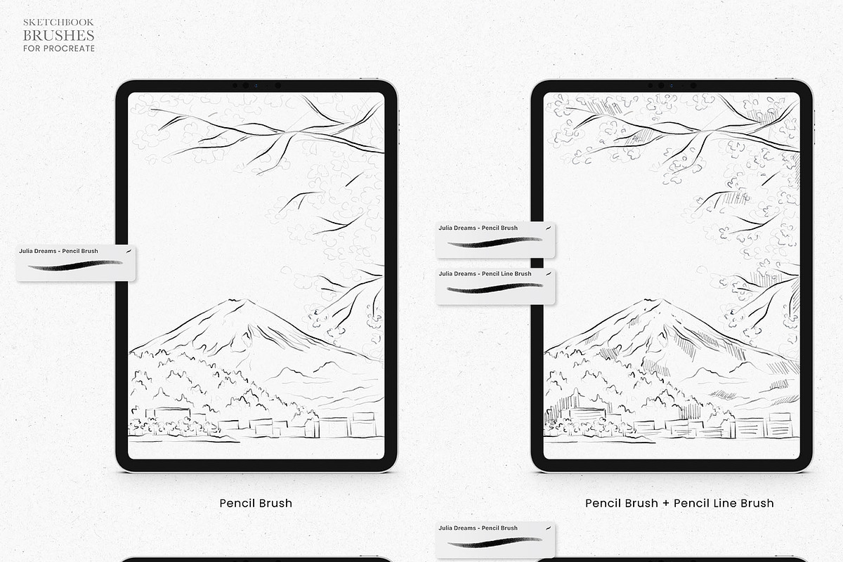 Sketchbook Procreate Brushes, a Brush Add-On by Julia Dreams (Photo 3 of 9)