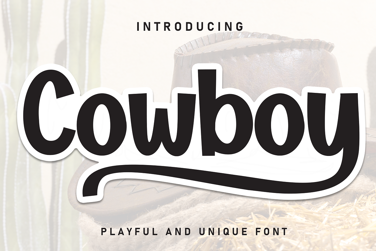 Cowboy | Script Font, a Script Font by Scratchones (Photo 1 of 9)