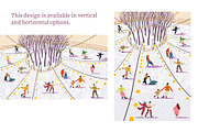 Winter Ice Skating Vector Collection, a Person Illustration by Olga Bonitas (Thumbnail 4 of 7)