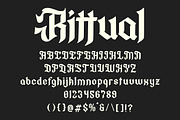 Rittual - Blackletter Typeface, a Blackletter Font by Arendxstudio (Thumbnail 2 of 8)