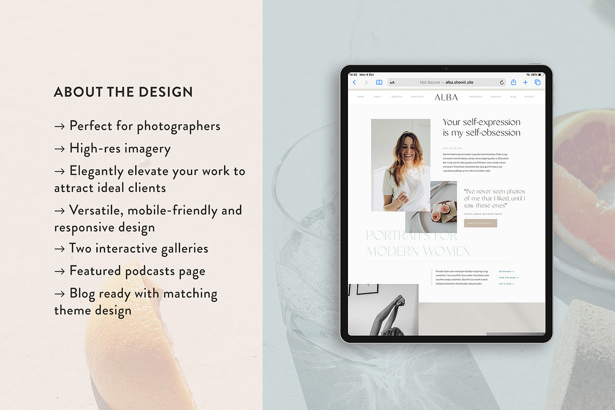 Showit Website Template | Alba, a Websites & App Template by sophieameliadesigns (Photo 2 of 5)