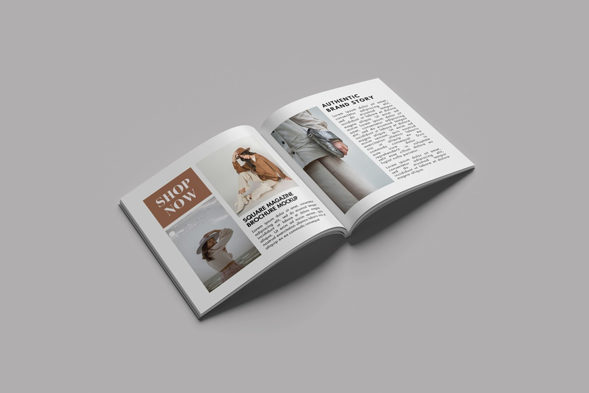 Square Magazine Mockup, a Books & Magazine Mockup by GraphicWindow (Photo 2 of 6)