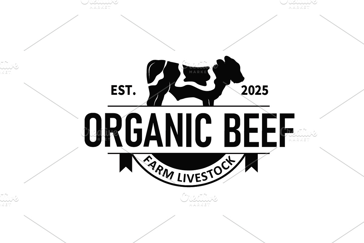 Livestock farm design cow logo, a Branding & Logo Template by Maylianaw28