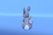 Easter Bunny Papercraft template, a Pattern Graphic by PolyFish (Thumbnail 4 of 8)