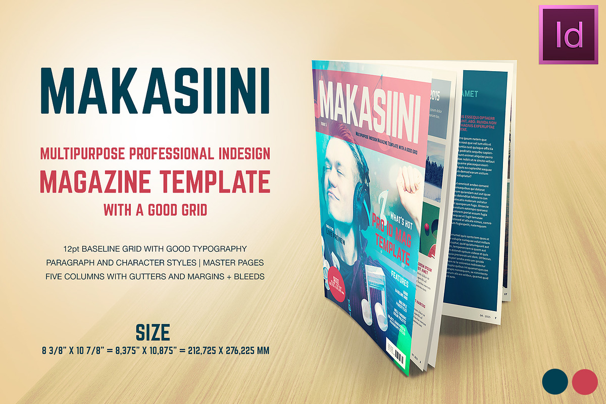 Makasiini - Indesign mag template, a Magazine Template by Mikko Lemola (Photo 1 of 5)