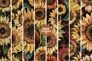 Sunflowers Melange Digital Papers #2, a Pattern Graphic by Happy Creators Co. (Thumbnail 2 of 7)