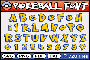 Pok Font Svg Png Pdf Dxf Alphabet, an Object Graphic by Custom Fonts & Patterns