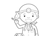 80x Professions for Coloring, an Education Illustration by asantosg (Thumbnail 16 of 17)