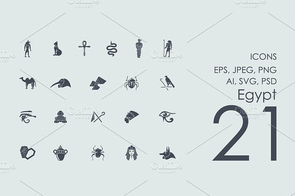 21 Egypt Icons