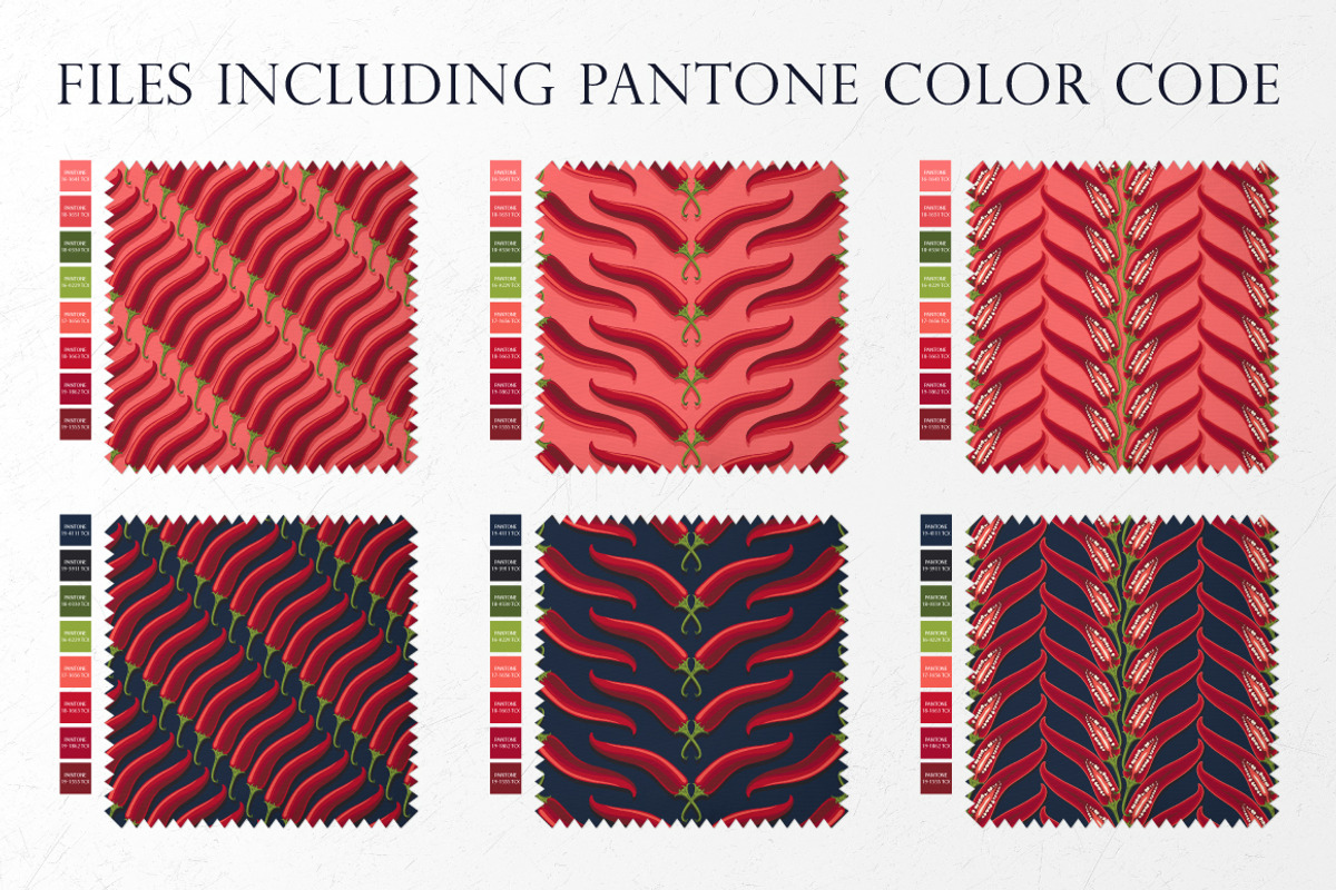 Hot pepper - Set 2, a Pattern Graphic by Yummy (Photo 4 of 13)
