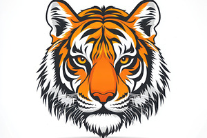 Majestic Tiger Head Intense Gaze Wil, an Animal Photo by Pixeness Studio
