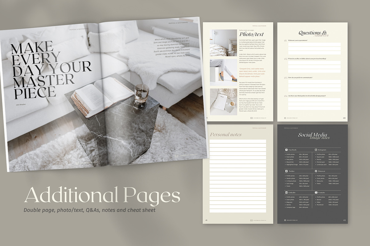 Proposal & Questionnaire for CANVA, a Brochure Template by Imagination Area (Photo 18 of 18)
