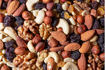 Mixed Nuts: Almonds, Walnuts, a Food & Drink Photo by InfinitumProdux