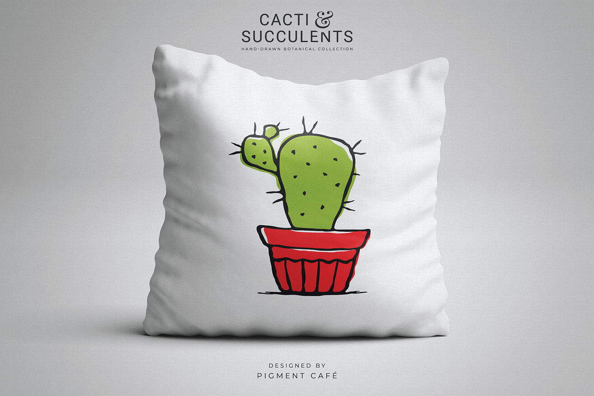 Cacti & Succulents Graphics Bundle, a Decorative Illustration by Pigment Café (Photo 3 of 7)