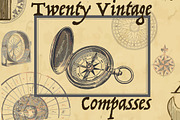 20 Compass Drawings, an Illustration by Baydream (Thumbnail 1 of 3)