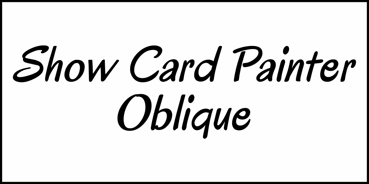 Show Card Painter JNL, a Script Font by Jeff Levine Fonts (Photo 4 of 5)