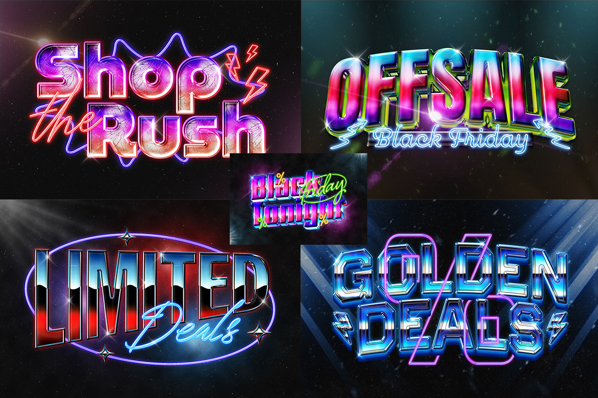 Black Friday Sale Text Effects, a Layer Style Add-On by Matsero (Photo 3 of 4)